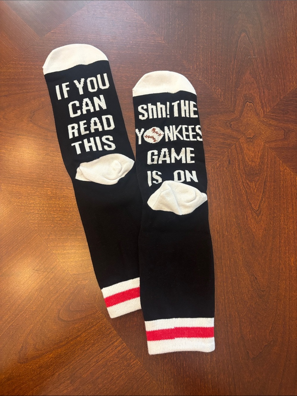Black & White 'If You Can Read This' Novelty Game Day Socks